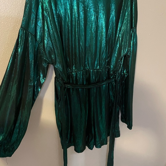 Emerald Green Romper - Picture 2 of 5